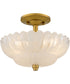 Whitecap 3-light Semi Flush Mount Brushed Gold