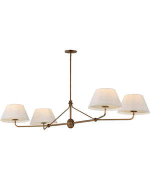 Dunbridge 4-Light Chandelier Weathered Brass
