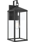 Cantley Extra Large Outdoor Wall Lantern with Clear Glass Panels Matte Black