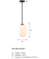 Noor 1 Light Pendant Matte Black