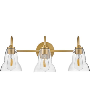 Vera 3-Light Medium Three Light Vanity in Lacquered Brass