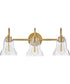 Vera 3-Light Medium Three Light Vanity in Lacquered Brass