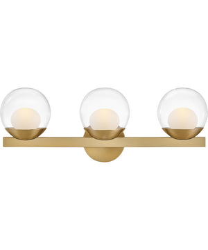Sunni 3-Light Medium Three Light Vanity in Lacquered Brass