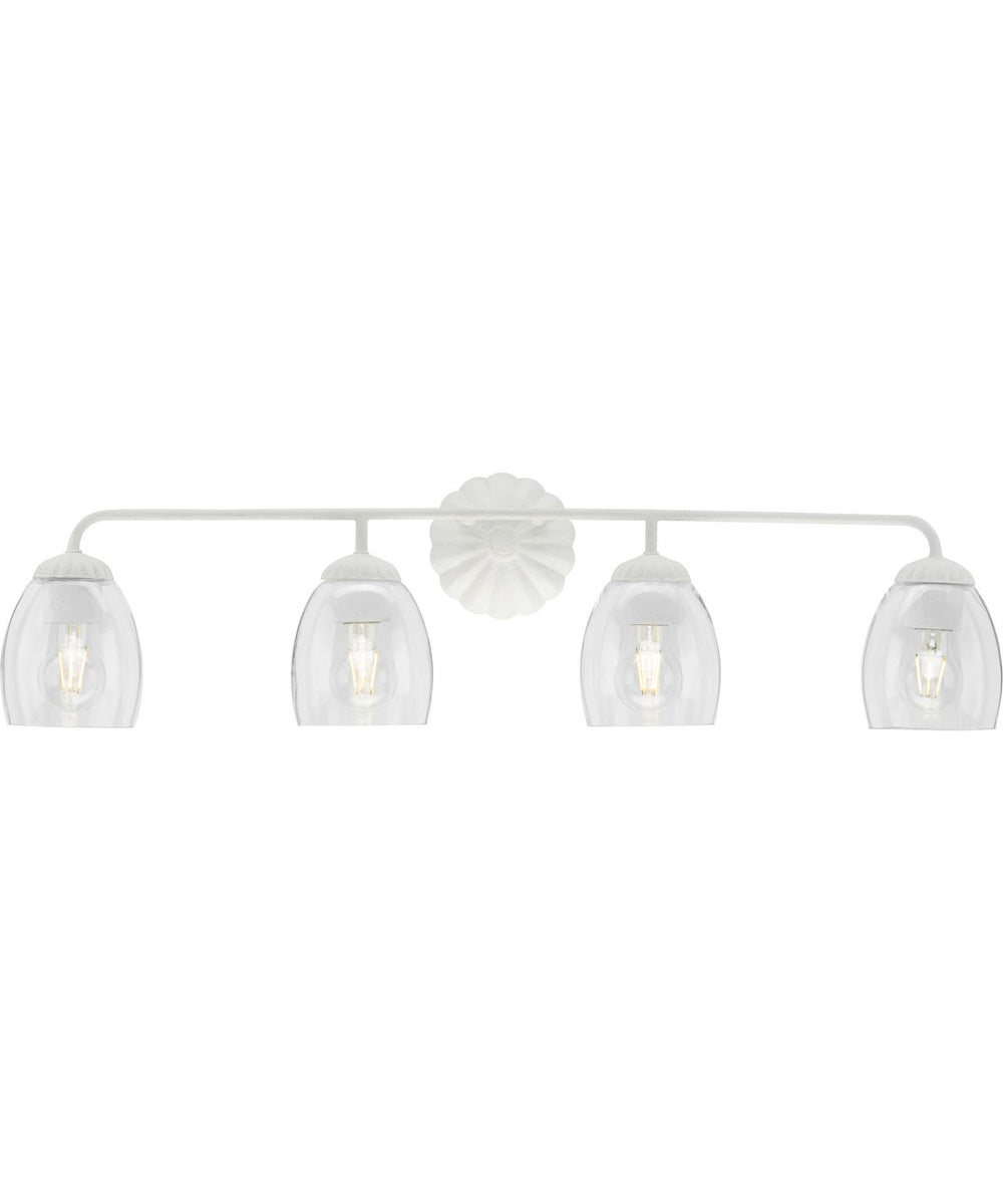Quillan 4-Light Transitional Bath & Vanity Light White Plaster