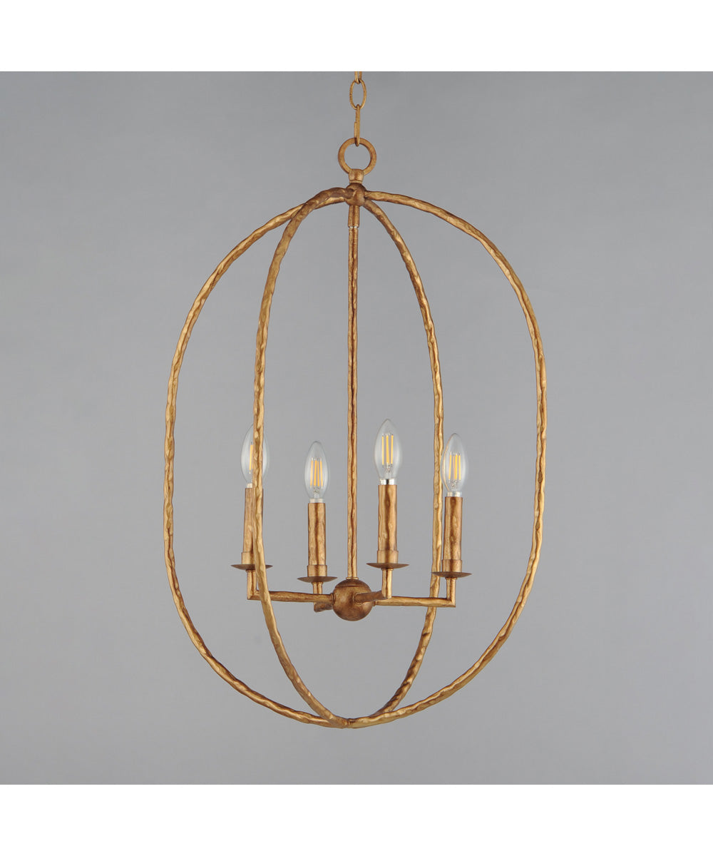 Martel 4-Light Pendant Etruscan Gold
