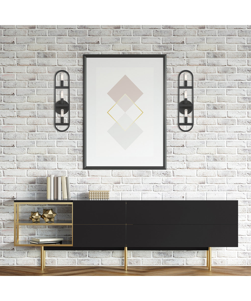 Carousel 3 Light Wall Sconce Black