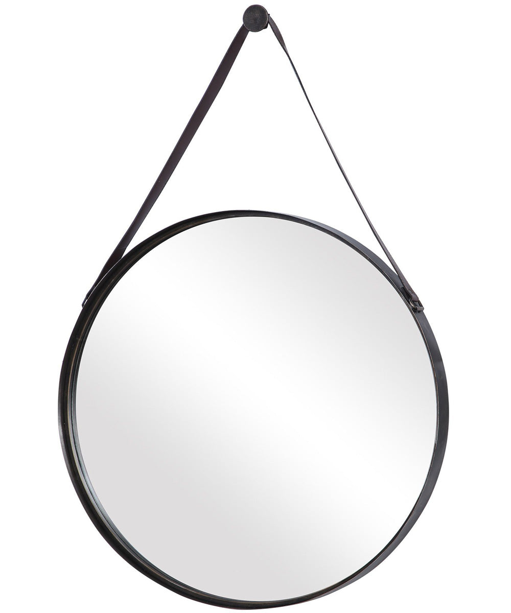 30x30" Wall Mirror Antique Bronze Metal