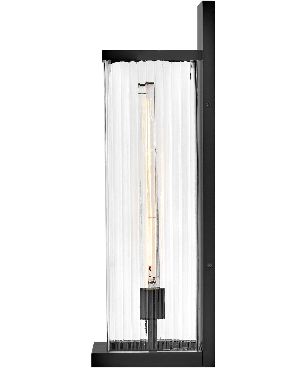 Torrent 1-Light Large Wall Mount Lantern in Black