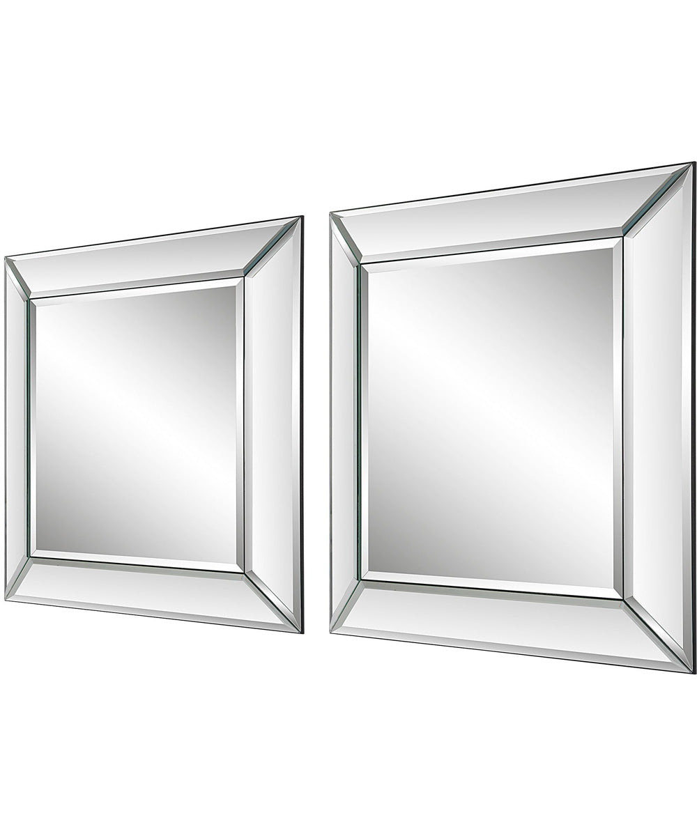 22x22" Set of 2 Beveled Wall Mirror Panels