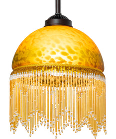 8" Wide Roussillon Mini Pendant Amber