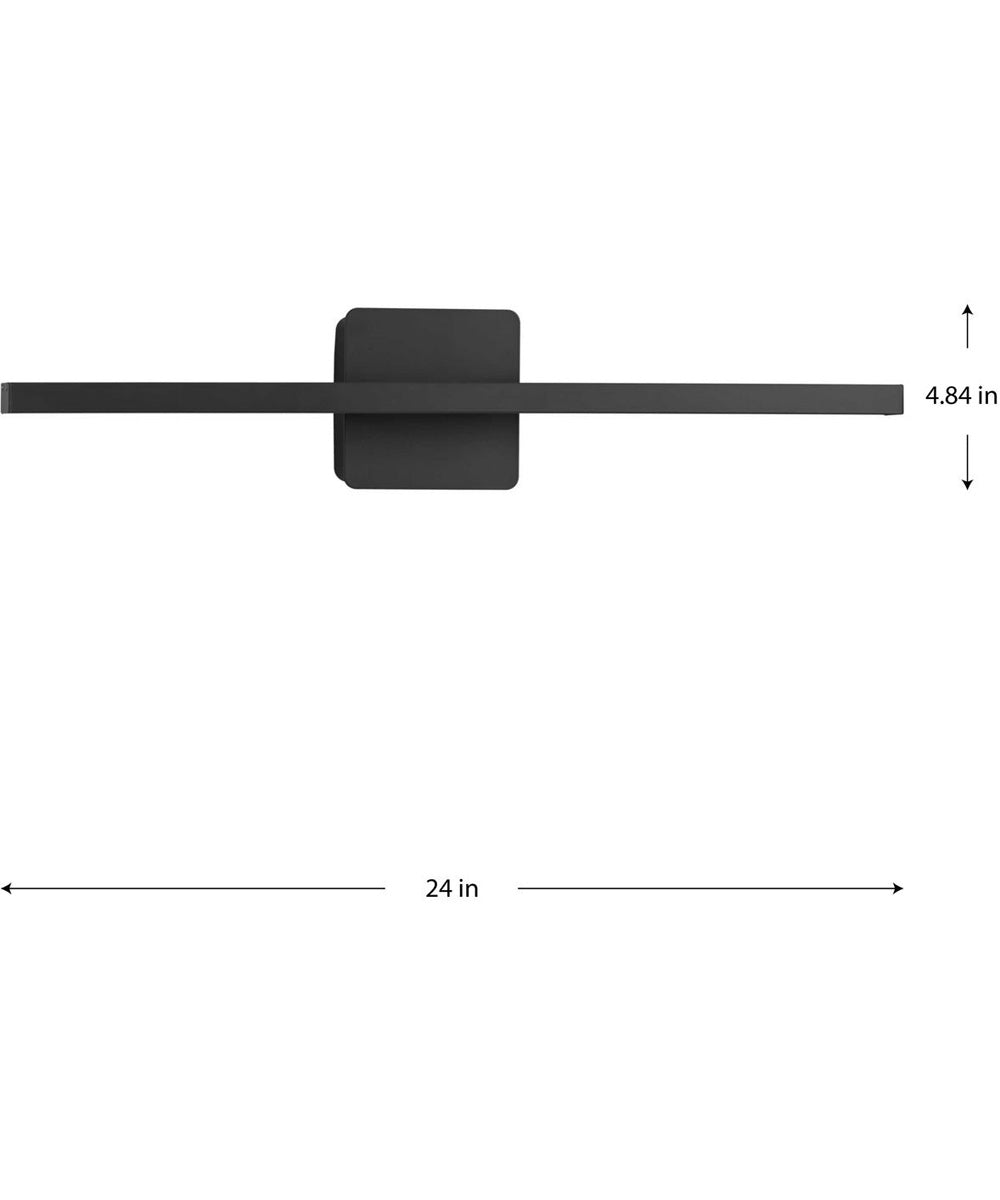 Phase 5 24 in. Slim Modern 3CCT Integrated LED Linear Vanity Light Matte Black
