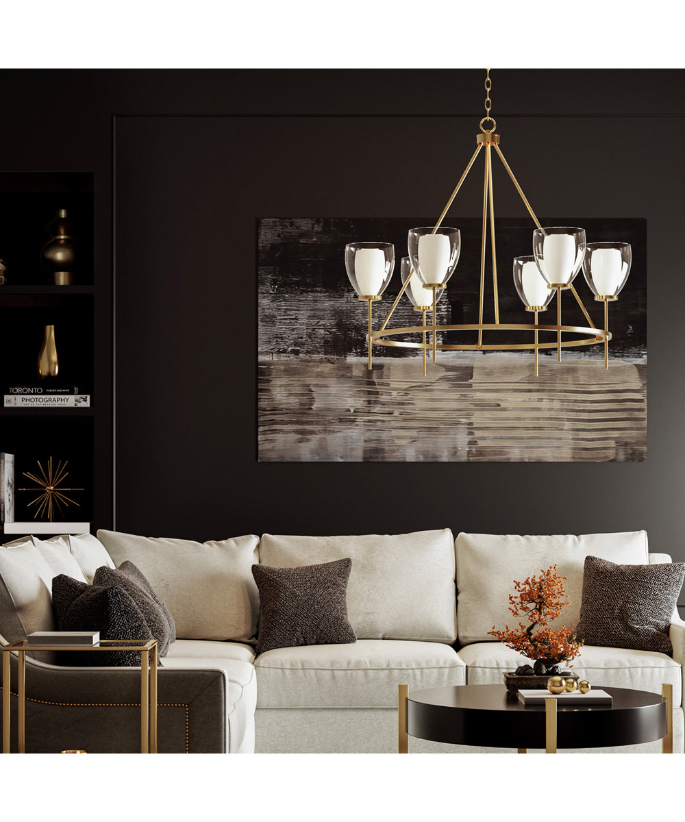 Joss 6-Light Chandelier Aged Brass