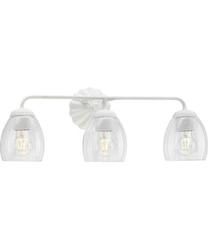 Quillan 3-Light Transitional Bath & Vanity Light White Plaster