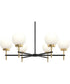 Rigsby 6-Light Medium Chandelier Matte Black and Brushed Gold