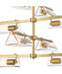 Latitude 8 Light Chandelier  Brushed Gold