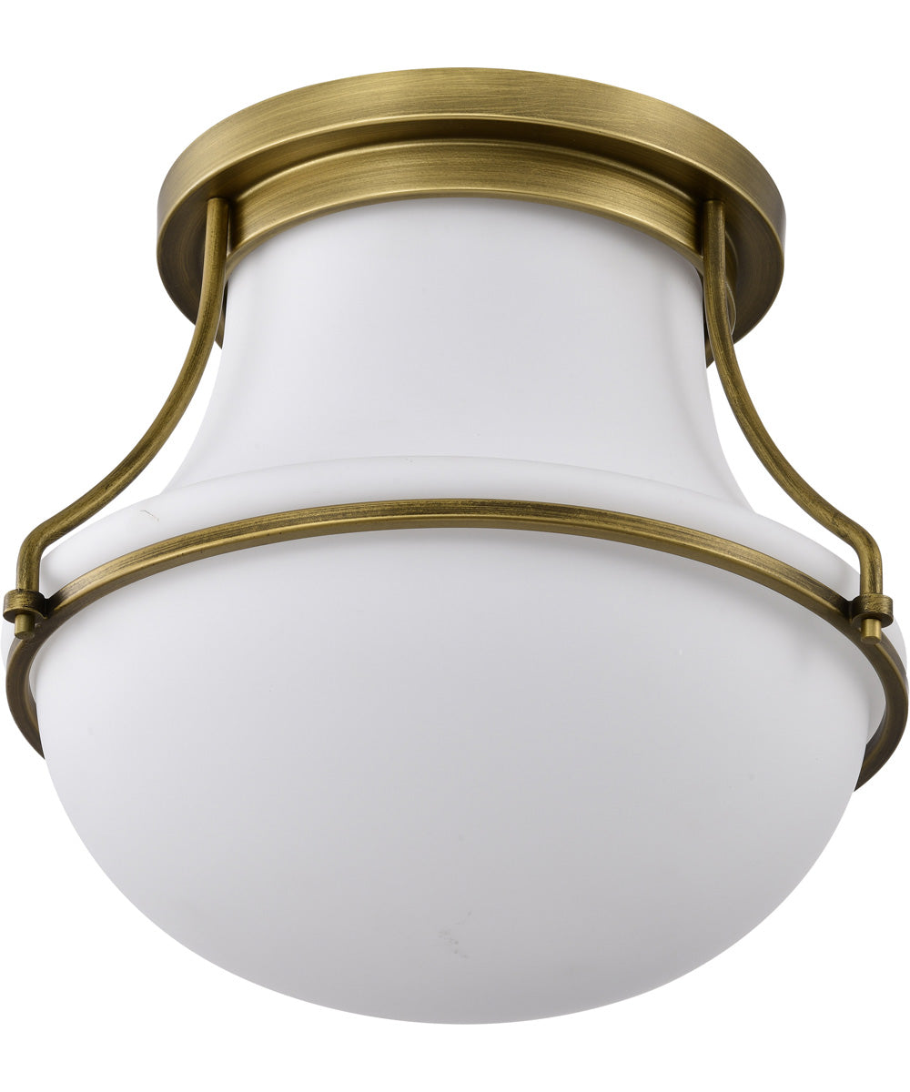 Valdora 1-Light Close-to-Ceiling Natural Brass