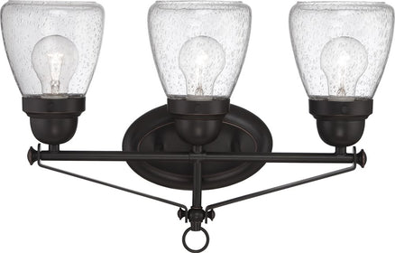 19"W Laurel 3-Light Vanity & Wall Sudbury Bronze