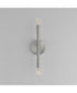 Rome 2-Light Wall Sconce Satin Nickel
