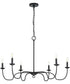 Canebrake 6-Light Chandelier Light Matte Black