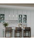 Mack 5-Light Linear Chandelier with Layered Glass Shades Brushed Nickel