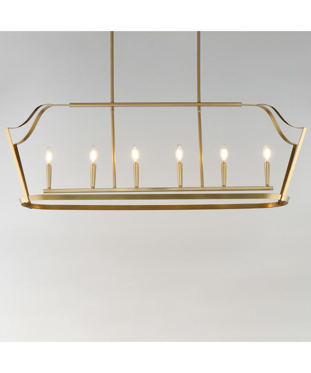 Arden 6-Light Linear Pendant Natural