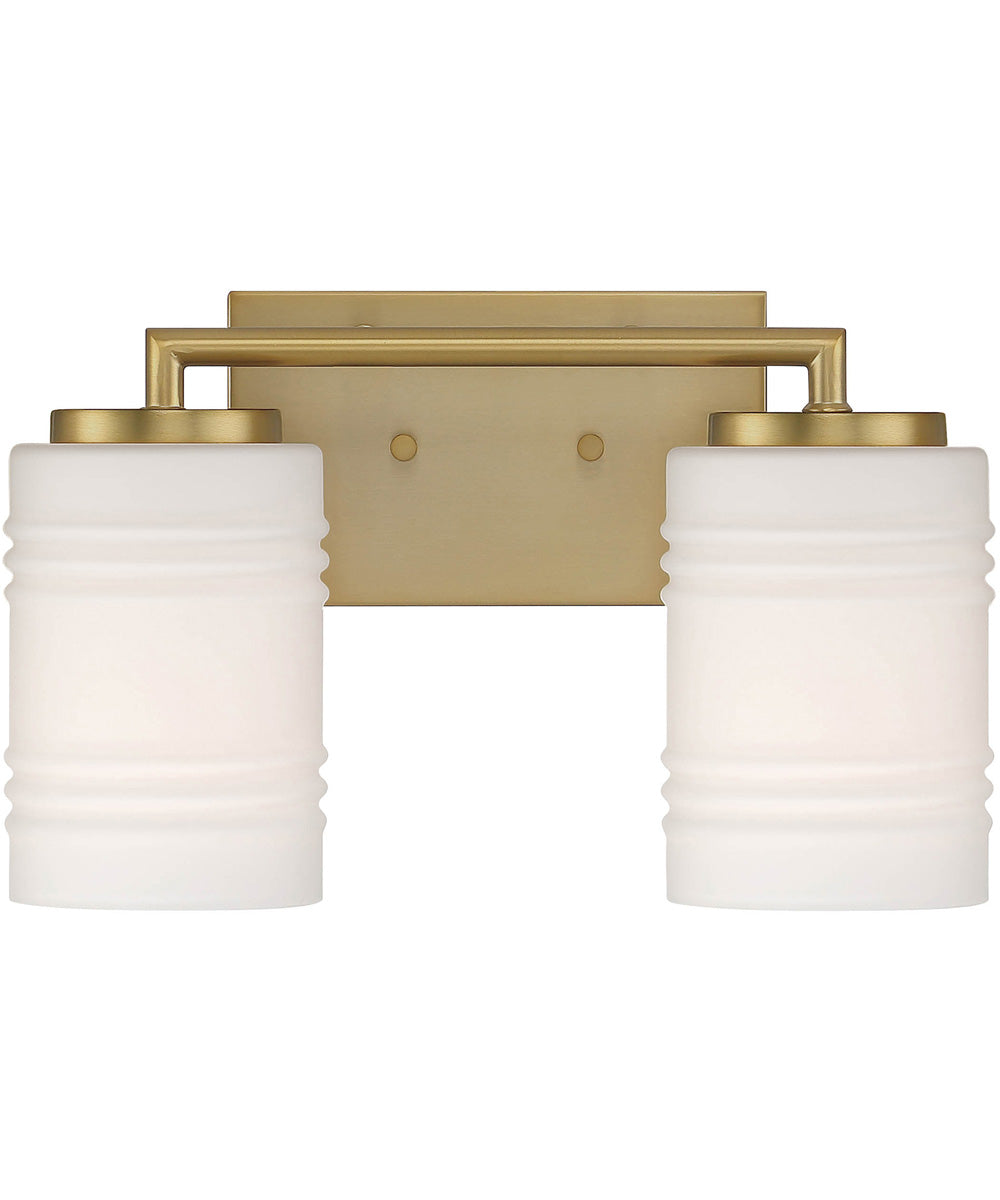 Leavenworth 2 Light Vanity Brushed Gold