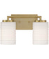 Leavenworth 2 Light Vanity Brushed Gold