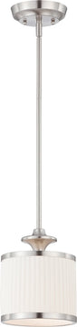 7"W Candice 1-Light Pendant Brushed Nickel