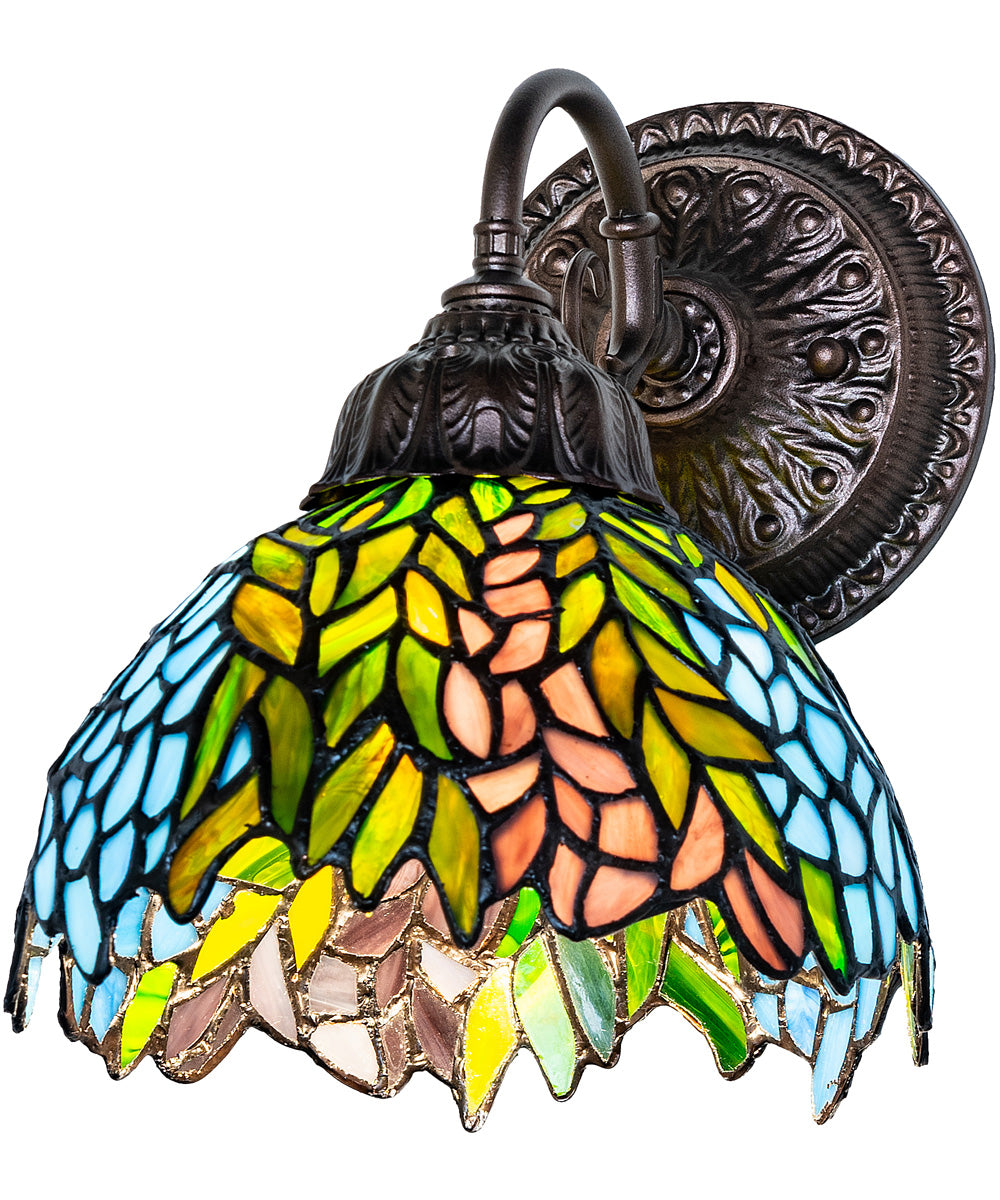 8" Wide Tiffany Honey Locust Wall Sconce