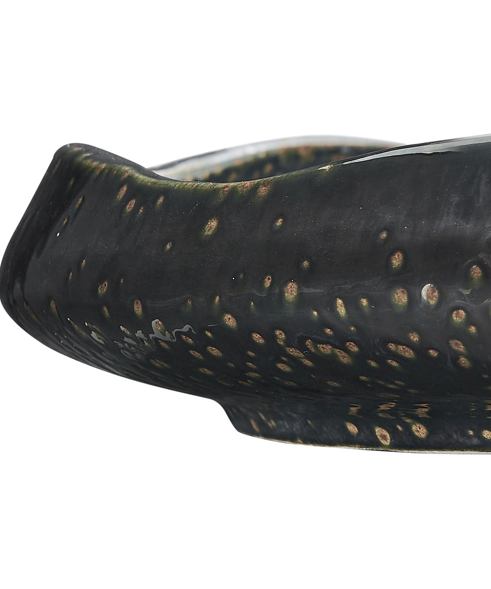 Stardust Ripple Indoor-Outdoor Black Bowl