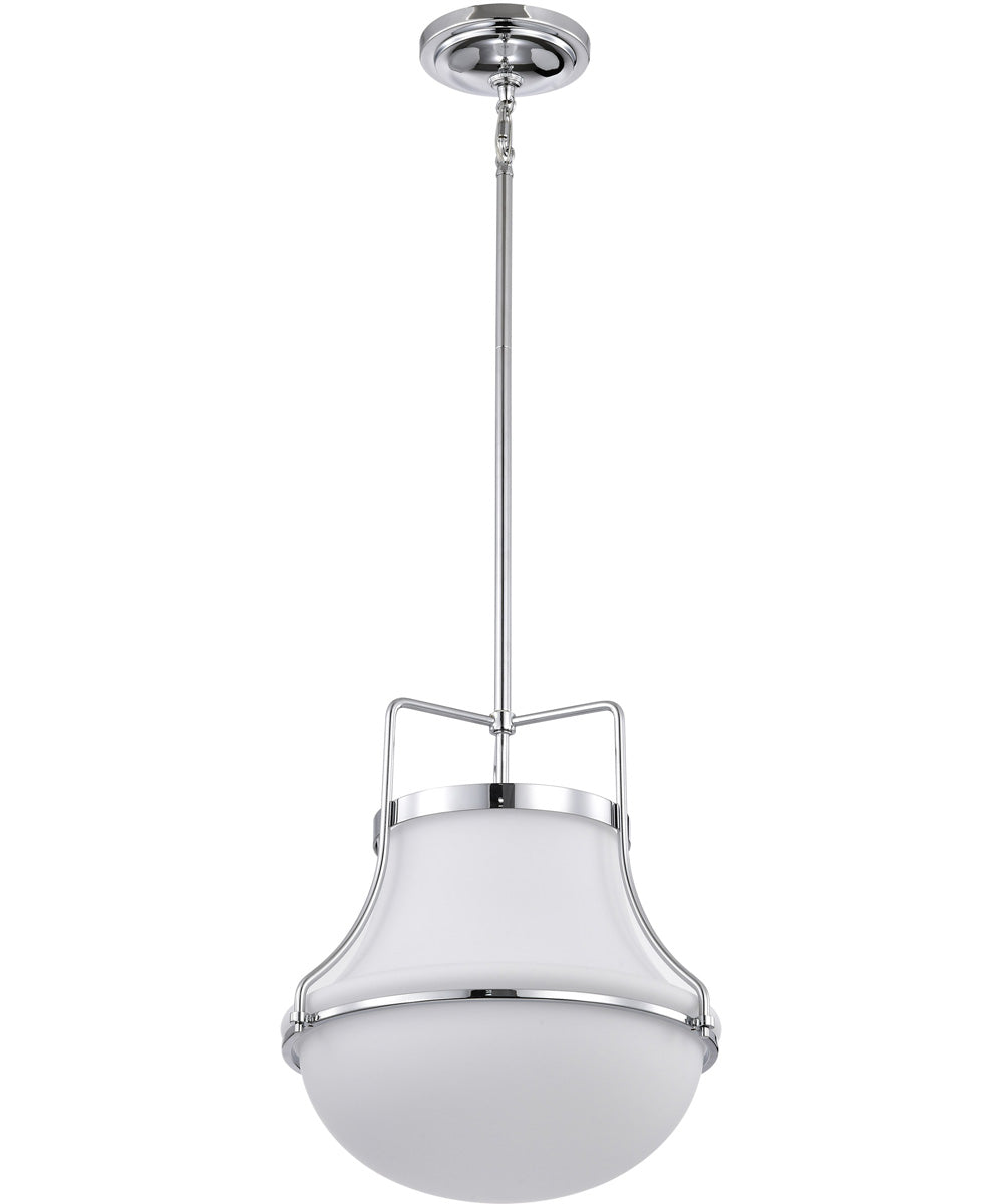 Valdora 1-Light Pendant Polished Nickel