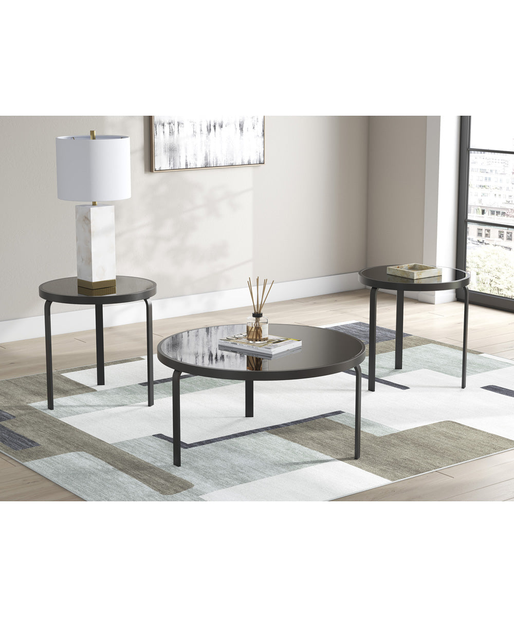 Dorylin Occasional Table Set Set of 3 Black