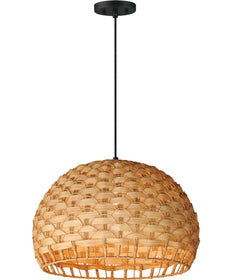Tahiti 20 inch 1-Light Pendant Black