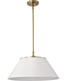 Dover 3-Light Pendant White / Vintage Brass