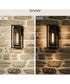Shaw 15 inch 1 Light Outdoor Wall Light with Clear Glass Antique Bronze