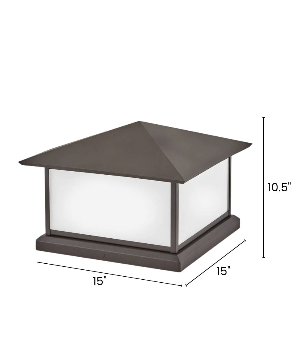 Walter 2-Light Large Pier Mount Lantern 12v in Textured Oil Rubbed Bronze