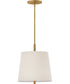 Clive 4-Light Large Tapered Pendant in Heritage Brass