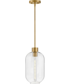 Greer 1-Light Small Pendant in Lacquered Brass