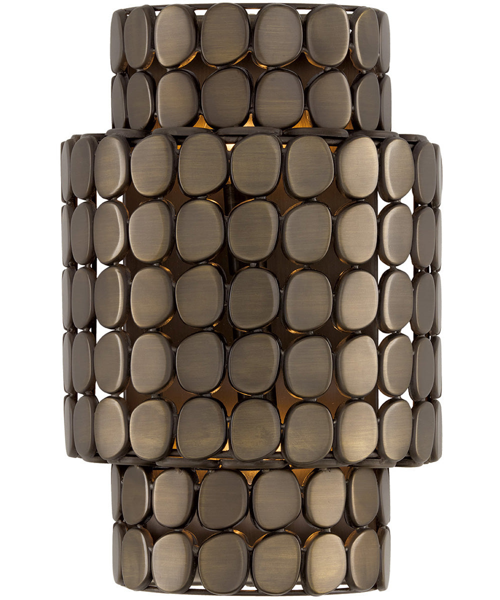 Eliana 2-Light Sconce Dark Brass