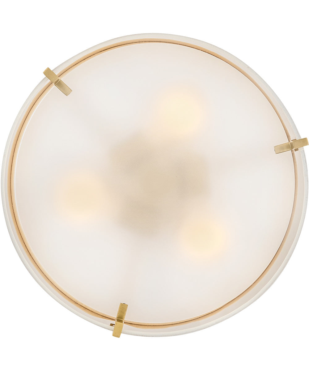 Halle 3-Light Medium Semi-Flush Mount in Lacquered Brass