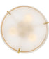 Halle 3-Light Medium Semi-Flush Mount in Lacquered Brass