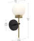 Rigsby 1-Light Wall Sconce Matte Black and Brushed Gold