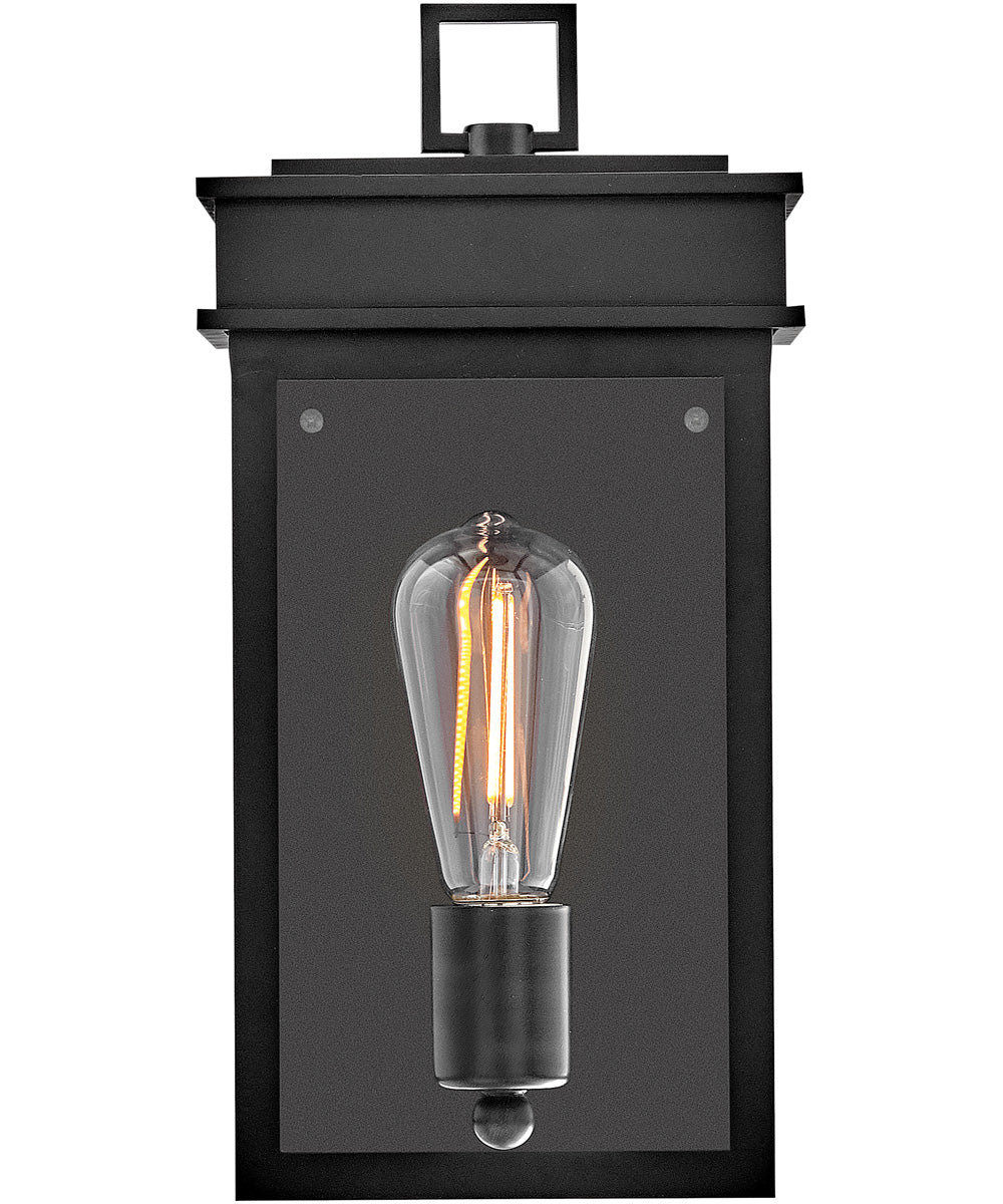 Cole 1-Light Medium Wall Mount Lantern in Black