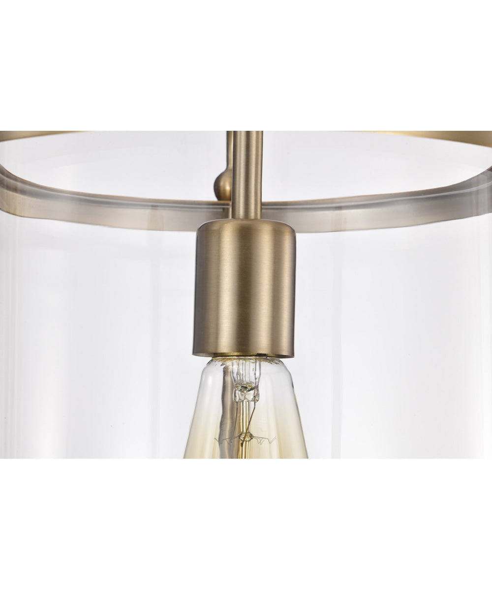 Yorktown 1-Light Pendant Burnished Brass