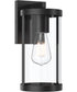 Kagen Medium Outdoor Wall Light with Clear Glass Panels Matte Black