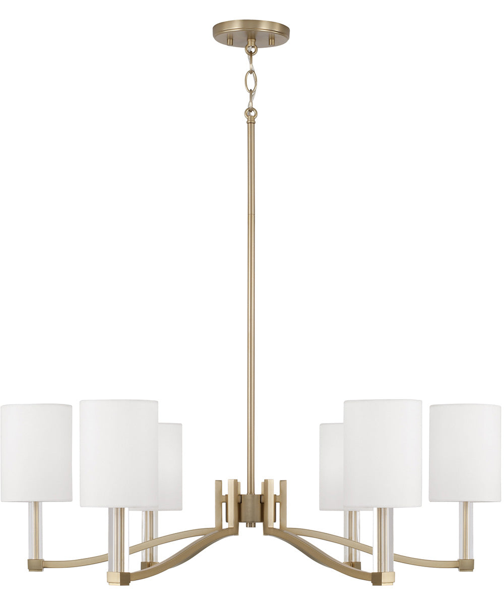 Ingrid 6-Light Chandelier Matte Brass