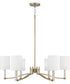 Ingrid 6-Light Chandelier Matte Brass