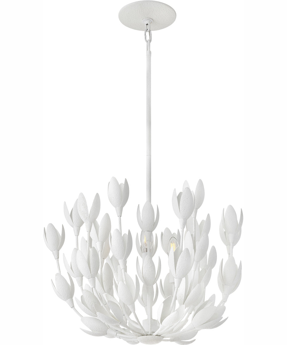 Flora 3-Light Large Convertible Semi-Flush Mount in Textured Plaster