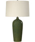 Ceramic Table Lamp with Emerald Green Glaze