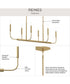 Reines 6-Light Linear Chandelier Brushed Gold
